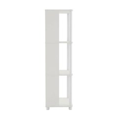 Wood 4-Tier Open Bookcase with Stylish Design for Living Room or Office