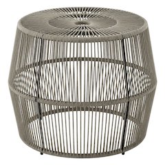 Wicker Outdoor Coffee Table with Round Design, Sturdy Build for Patio Relaxation