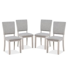 Briven Modern Solid Wood Dining Chairs (Set of 4)