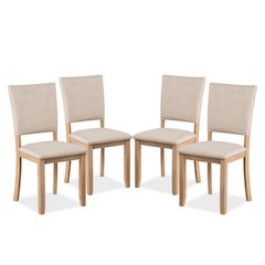 Briven Modern Solid Wood Dining Chairs (Set of 4)