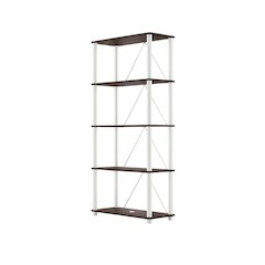 Wood 5-Tier Open Bookcase with Spacious Shelving for Home Office and Living Room