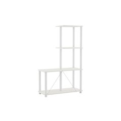 Wood 4-Cube Shelves Open Bookcase with Storage Compartments