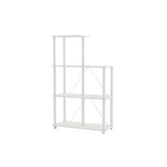 White Bookcase – 5 Cube Storage Organizer with Open Cubby Shelf Design