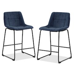 Furniture of America Diam Counter Height Upholstered Dining Chairs (Set of 2)