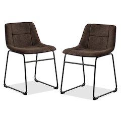 Furniture of America Diam Upholstered Dining Chairs (Set of 2)