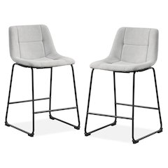 Furniture of America Diam Counter Height Upholstered Dining Chairs (Set of 2)
