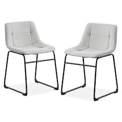 Furniture of America Diam Upholstered Dining Chairs (Set of 2)
