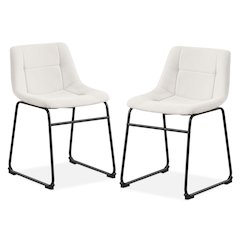 Furniture of America Diam Upholstered Dining Chairs (Set of 2)