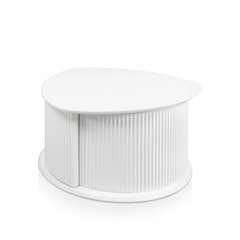 Talo Fluted Pedestal Triangle Storage Coffee Table