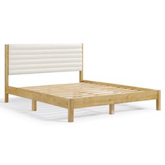 Furniture of America Mansta Bed with Upholstered Headboard