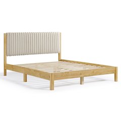 Furniture of America Dens Bed with Upholstered Headboard