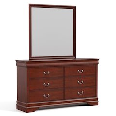 Furniture of America Henceford Dresser and Mirror Combo