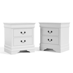 Arabella Wood 2-Drawer Nightstands (Set of 2)
