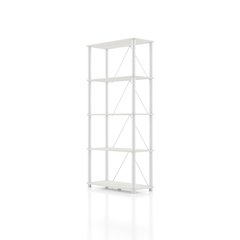 Seni 5-Tier 27-Inch Shelves Wood Open Bookcase