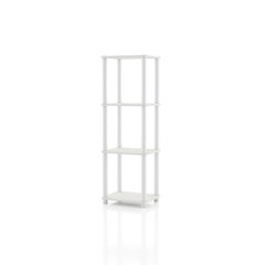 Seni 4-Tier 15-Inch Shelves Wood Open Bookcase