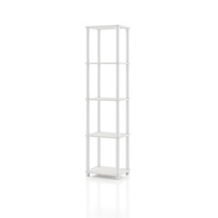 Seni 5-Tier 15-Inch Shelves Wood Open Bookcase