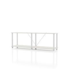 Seni 2-Tier 47-Inch Shelves Wood Open Bookcase