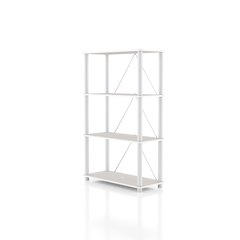 Seni 4-Tier 27-Inch Shelves Wood Open Bookcase