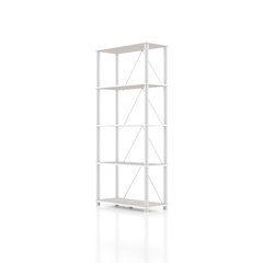 Seni 5-Tier 27-Inch Shelves Wood Open Bookcase