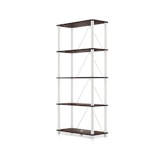 Seni 5-Tier 27-Inch Shelves Wood Open Bookcase