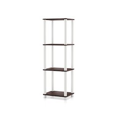 Seni 4-Tier 15-Inch Shelves Wood Open Bookcase