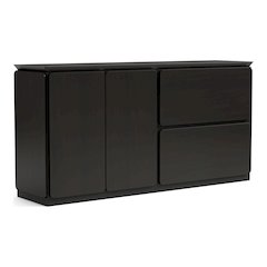 Tavion Black Solid Wood Dining Server