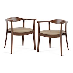 Ralmon Rich Walnut Solid Wood Dining Chair (Set of 2)