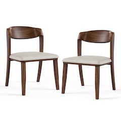 Abigail IV Rich Walnut Solid Wood Dining Chair (Set of 2)