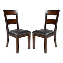 Arlen Wood Dining Chair in Dark Cherry (Set of 2)
