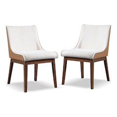 Lysander Walnut Solid Wood Dining Chairs (Set of 2)