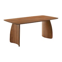 Furniture of America Haukea Mid-Century Modern Walnut Wood Dining Table