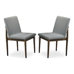 Alto Natural/Light Gray Solid Wood Dining Chairs (Set of 2)
