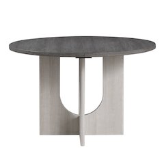 Zephyra Modern 47-inch Wood Grey Round Compact Dining Table