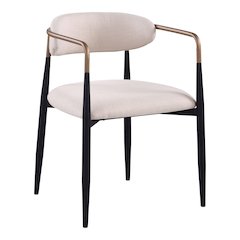 Stella Modern Natural Upholstered Dining Chairs (Set of 2)