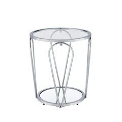 Miffa Contemporary Metal 1-Shelf End Table