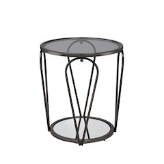 Miffa Contemporary Metal 1-Shelf End Table