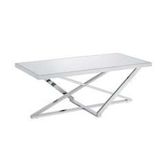 Ludington Contemporary Metal Coffee Table in Chrome