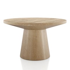 Oldbury Modern Round Solid Wood Pedestal Coffee Table