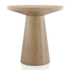 Oldbury Modern Round Solid Wood Pedestal End Table
