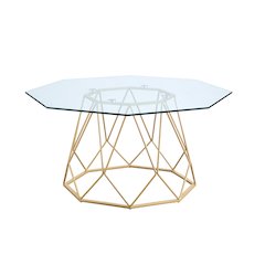 Growder Contemporary Glass Top Coffee Table