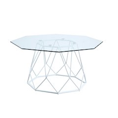 Growder Contemporary Glass Top Coffee Table