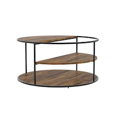Marquesa Contemporary Wood Round Coffee Table