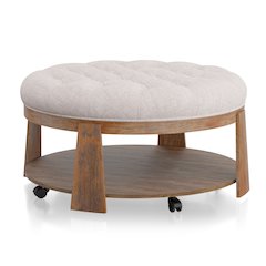 Scandi Wood Round Coffee Table