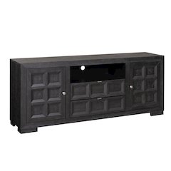 Ulan Modern Solid Wood 2-Drawer TV Stand with Shelves