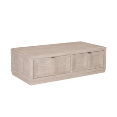Ulan Modern Solid Wood Coffee Table with Casters