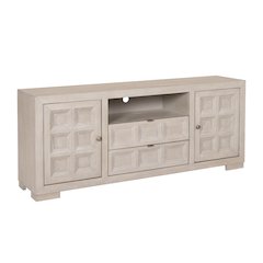 Ulan Modern Solid Wood 2-Drawer TV Stand with Shelves