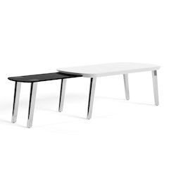 Jax Wood Nesting Coffee Table in White and Black