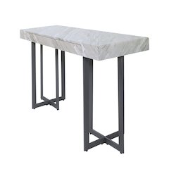 Vasket Contemporary Metal 1-Drawer Sofa Table