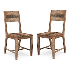 Pluto Solid Wood Dining Chair in Natural Tone (Set of 2)
