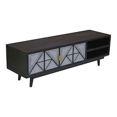 Kanan Art Deco Solid Wood 2-Door TV Stand